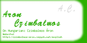 aron czimbalmos business card
