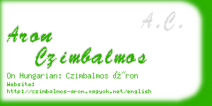 aron czimbalmos business card